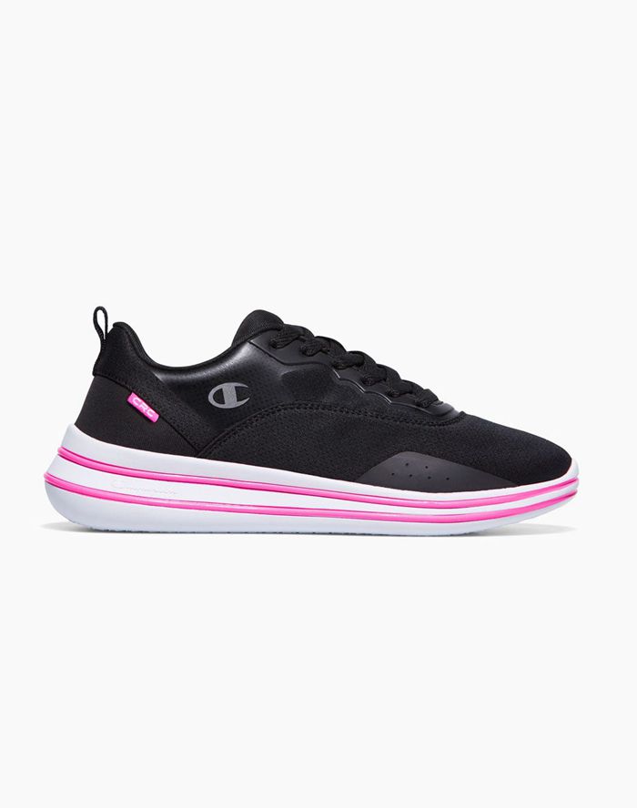 Champion Womens Sneakers NZ - Nyame Lace-Up Black ( 6912-ZYTQK )